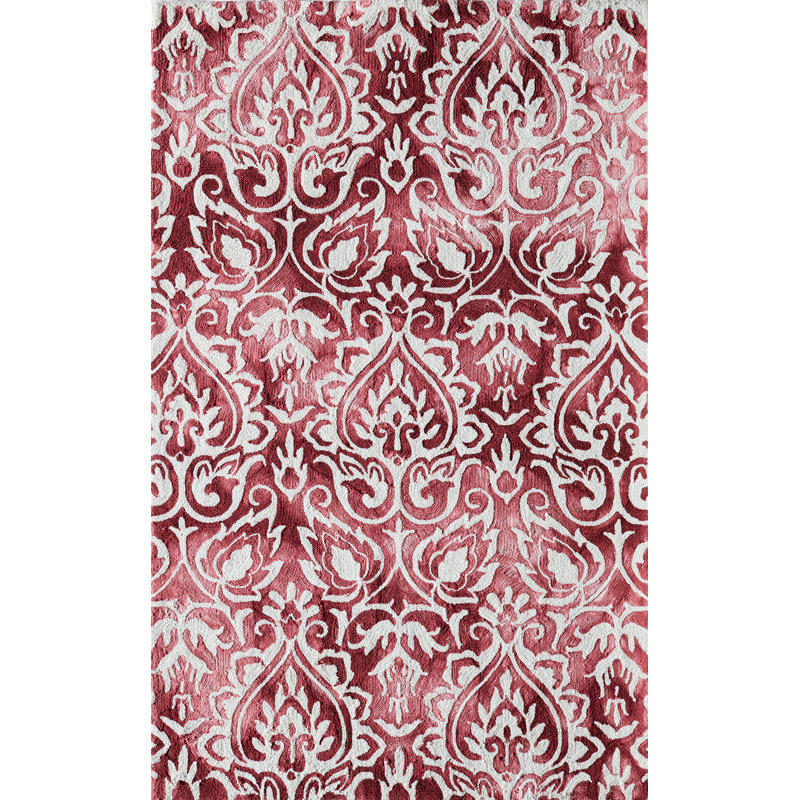 Bungalow Rose Lucy HandHooked Rose Area Rug Wayfair